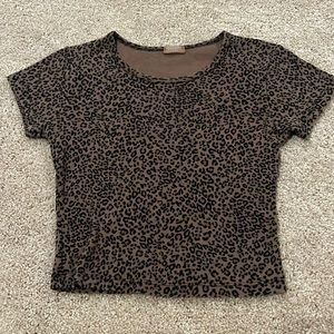 Brandy Melville John Galt brown cheetah top